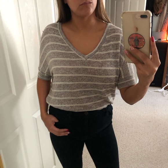 *SOLD* 
Striped Sweater Tee - Picture 2 of 5